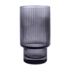 Best KITCHEN COLLECTION Verre strie gris fume 46cl x4