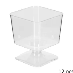 Sale Verrine carre avec pied 6cl x12