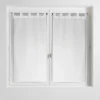 Discount HOME COLLECTION Vitrage poupette 2x60x120 blanc
