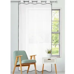 Discount HOME COLLECTION Voile oeillets noka 140x240cm bl