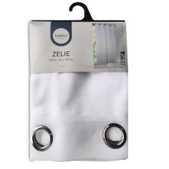 New HOME COLLECTION Voile zelie 140x240cm blanc